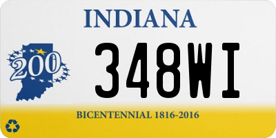 IN license plate 348WI