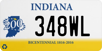 IN license plate 348WL