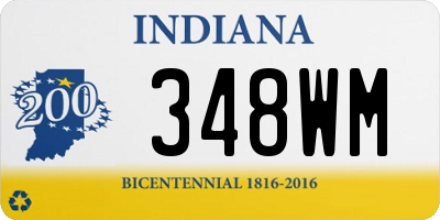 IN license plate 348WM