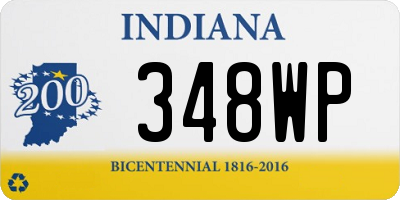 IN license plate 348WP