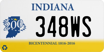 IN license plate 348WS