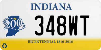 IN license plate 348WT