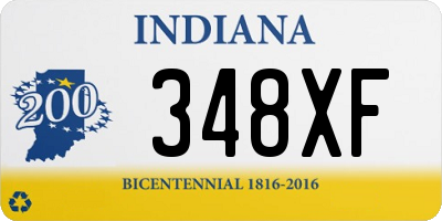 IN license plate 348XF