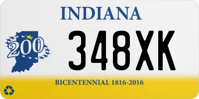 IN license plate 348XK