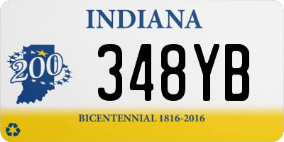 IN license plate 348YB