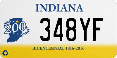 IN license plate 348YF