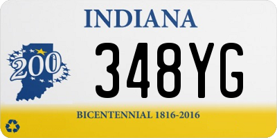 IN license plate 348YG