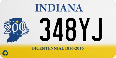 IN license plate 348YJ