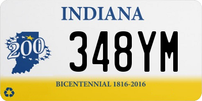 IN license plate 348YM