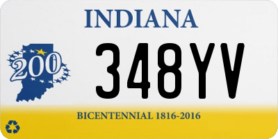 IN license plate 348YV