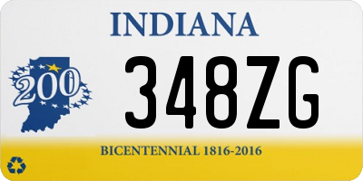 IN license plate 348ZG