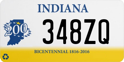 IN license plate 348ZQ