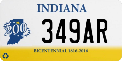 IN license plate 349AR