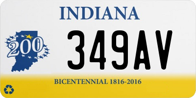 IN license plate 349AV