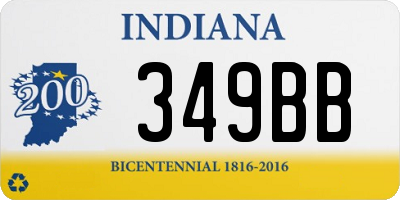 IN license plate 349BB