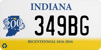 IN license plate 349BG