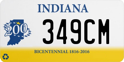 IN license plate 349CM