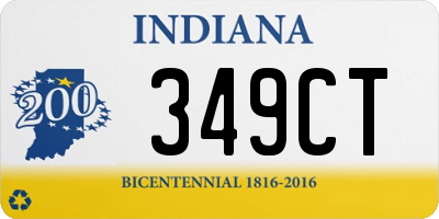 IN license plate 349CT