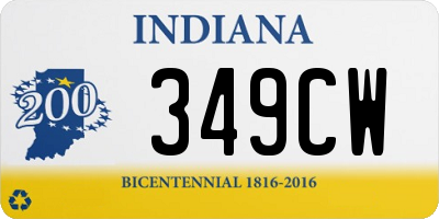 IN license plate 349CW