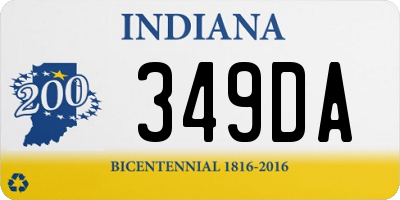 IN license plate 349DA