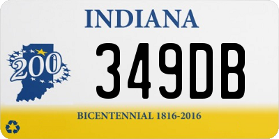 IN license plate 349DB