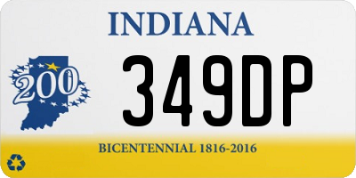 IN license plate 349DP