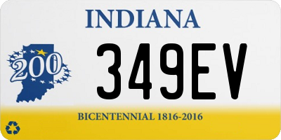 IN license plate 349EV