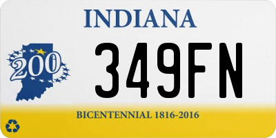 IN license plate 349FN