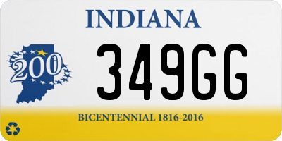 IN license plate 349GG