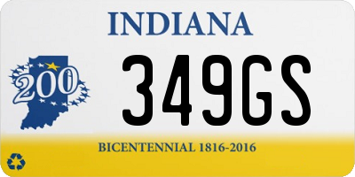 IN license plate 349GS