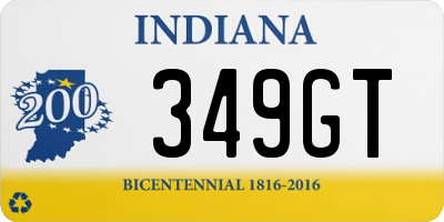 IN license plate 349GT