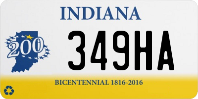 IN license plate 349HA
