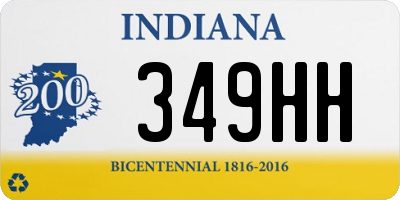 IN license plate 349HH