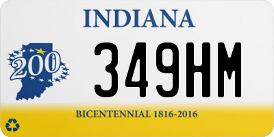 IN license plate 349HM