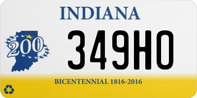 IN license plate 349HO
