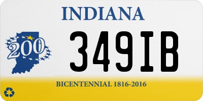 IN license plate 349IB