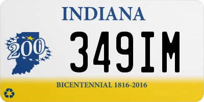 IN license plate 349IM