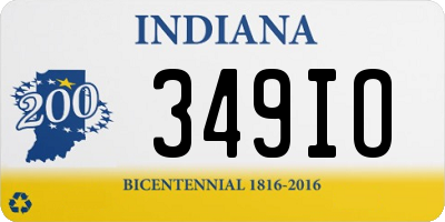 IN license plate 349IO