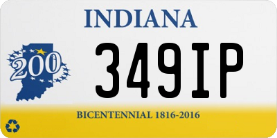 IN license plate 349IP