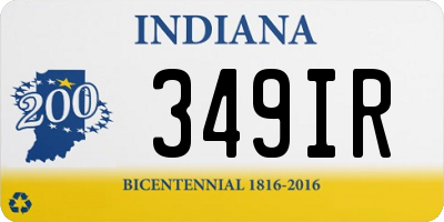 IN license plate 349IR