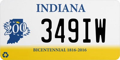 IN license plate 349IW