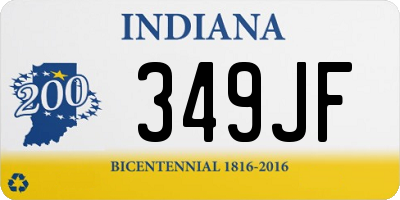 IN license plate 349JF