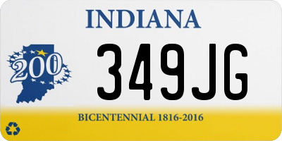 IN license plate 349JG