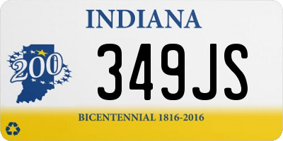 IN license plate 349JS