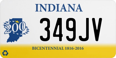 IN license plate 349JV