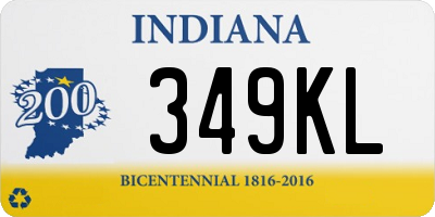 IN license plate 349KL