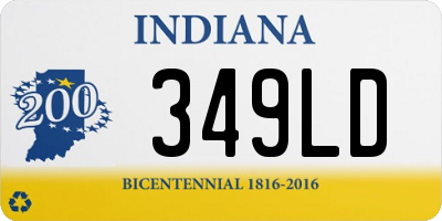 IN license plate 349LD