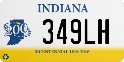 IN license plate 349LH