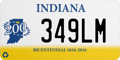 IN license plate 349LM