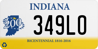 IN license plate 349LO
